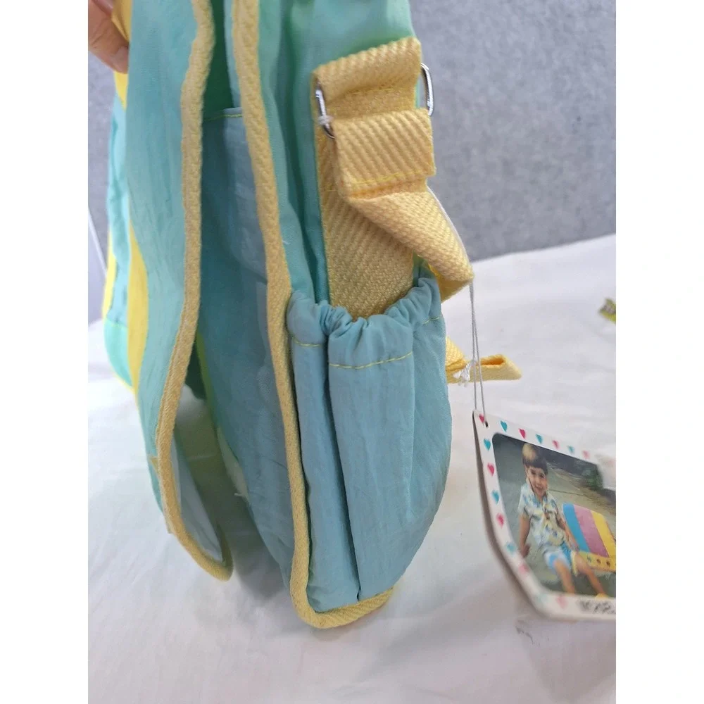 Vintage 90's Rocking Horse Jaclyn NWT Yellow Nylon Diaper Bag with Changing Pad